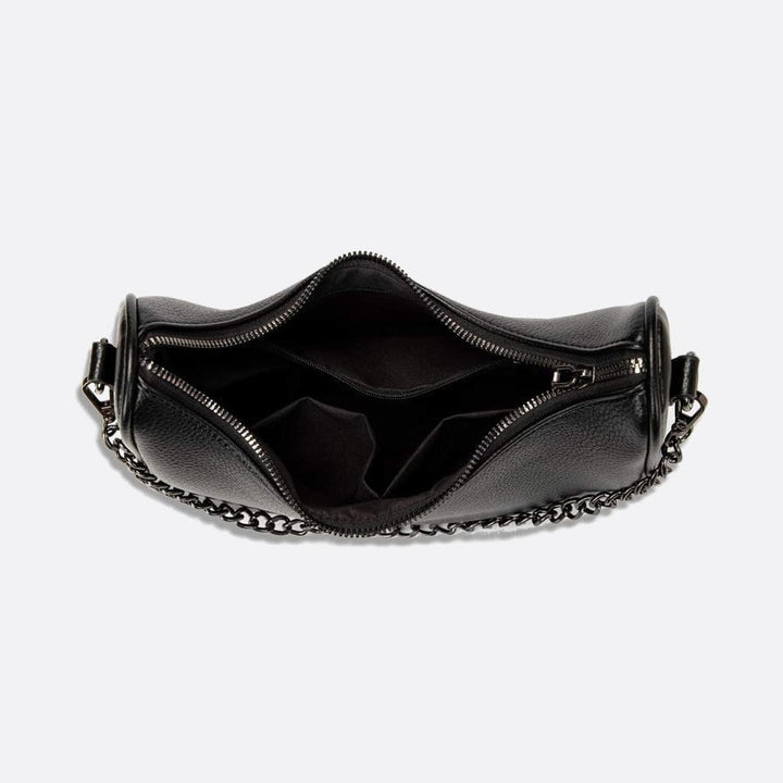 Leather Shoulder Bag with Coin Purse