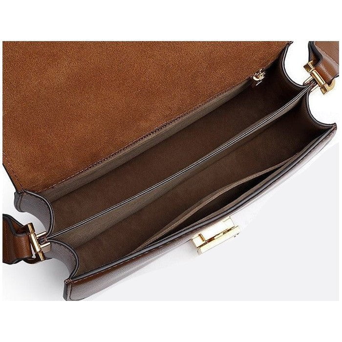 Half-moon leather shoulder bag 