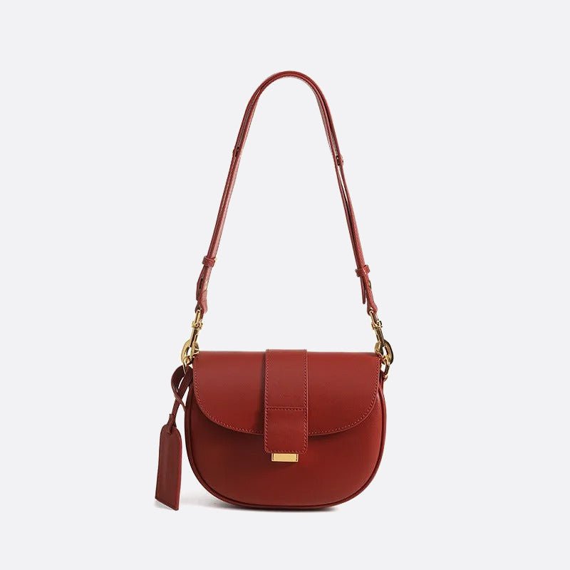 sac bandoulière cuir rouge