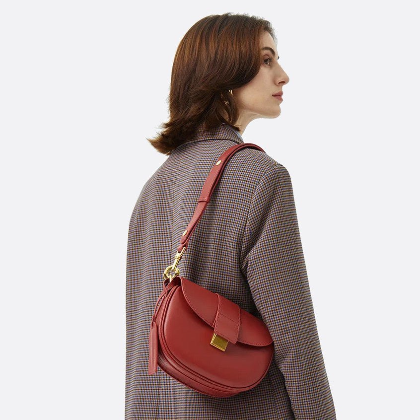 sac rouge cuir