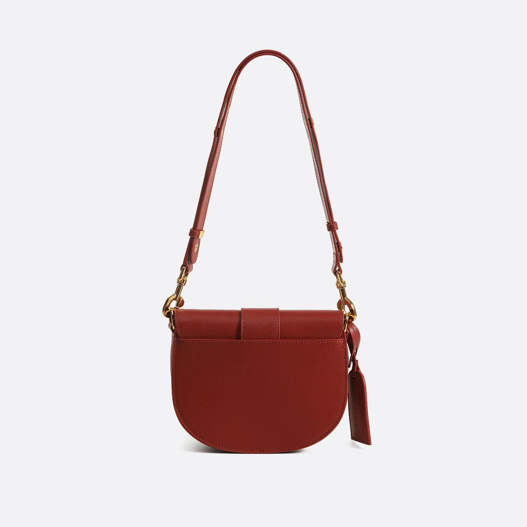 Red Leather Shoulder Bag