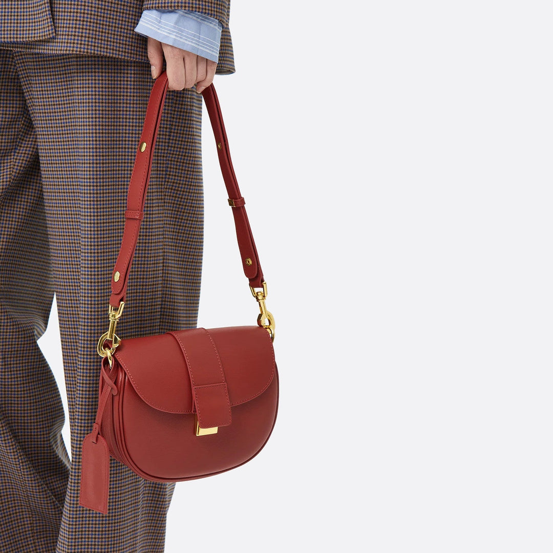 sac femme cuir rouge