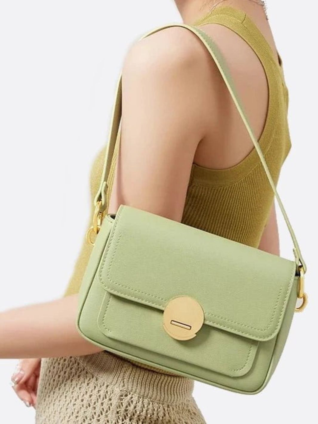 Sac femme cuir vert