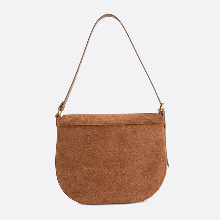 Half-moon leather shoulder bag