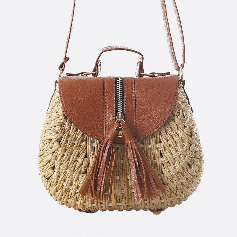 sac bandoulière femme corde naturel