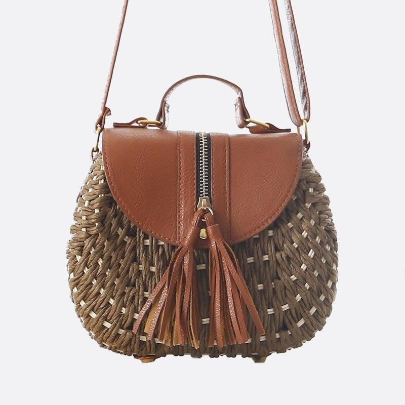 sac bandoulière femme corde marron