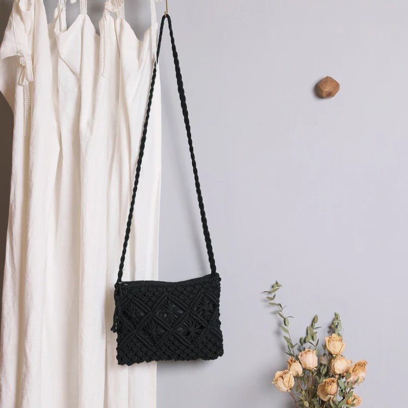 sac crochet noir