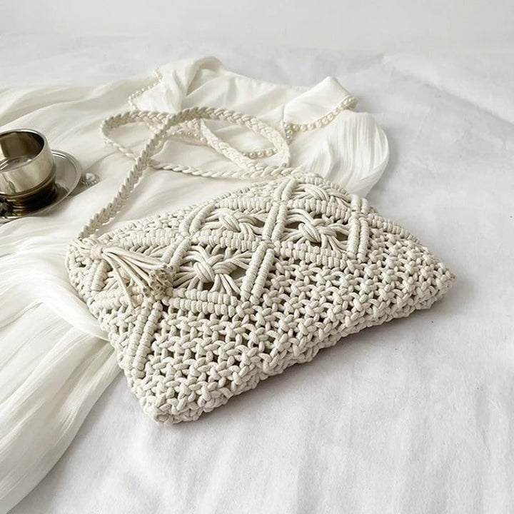 sac bandoulière crochet blanc