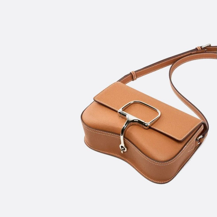 Smooth leather shoulder bag 