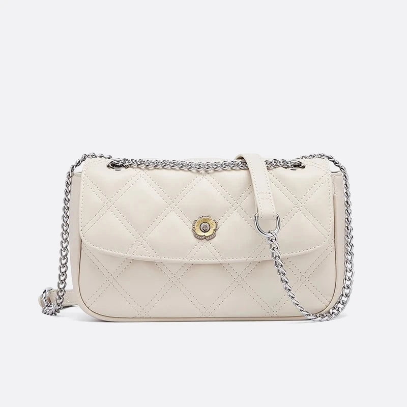 sac matelassé cuir blanc