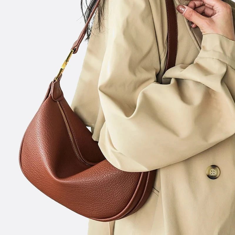 sac cuir souple marron femme