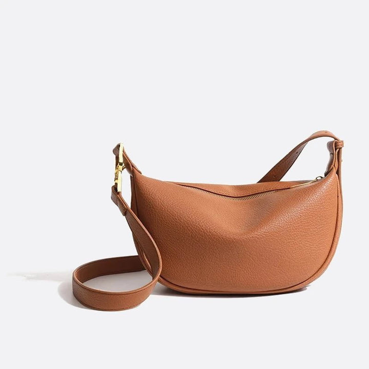 sac bandoulière cuir souple camel