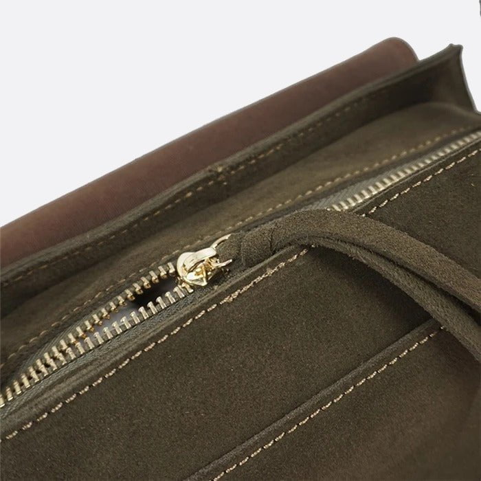 Brown Suede Shoulder Bag