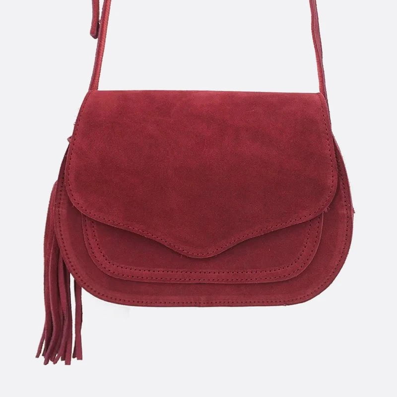 sac rouge daim