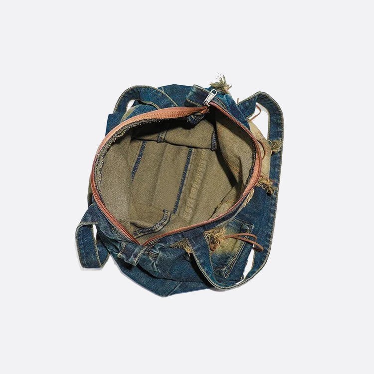 Denim Messenger Bag Style Crossbody Bag