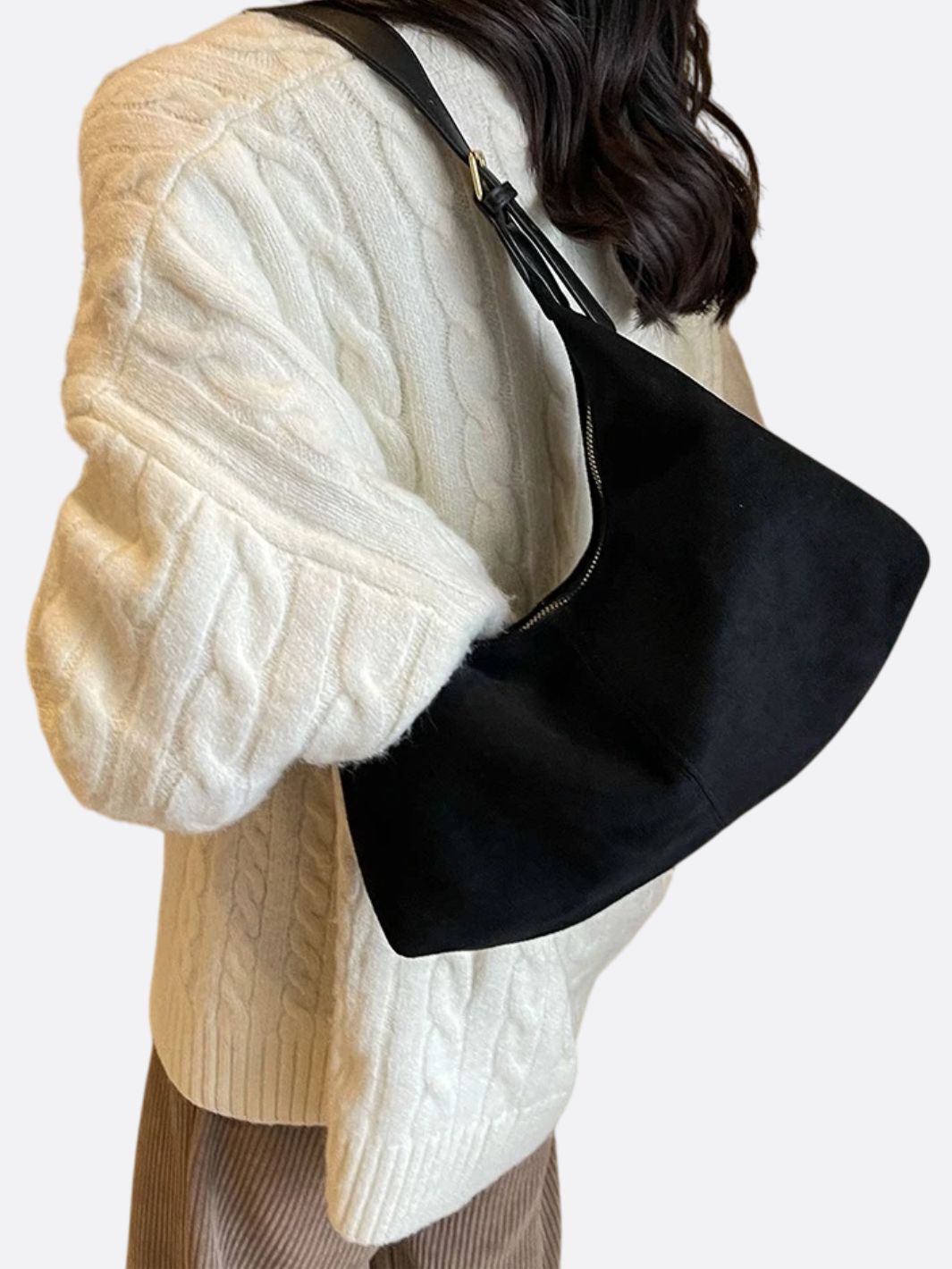 sac velours noir