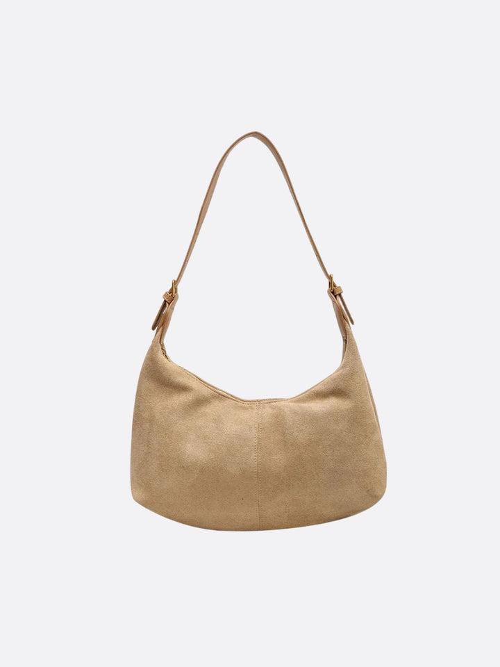 sac bandoulière velours beige