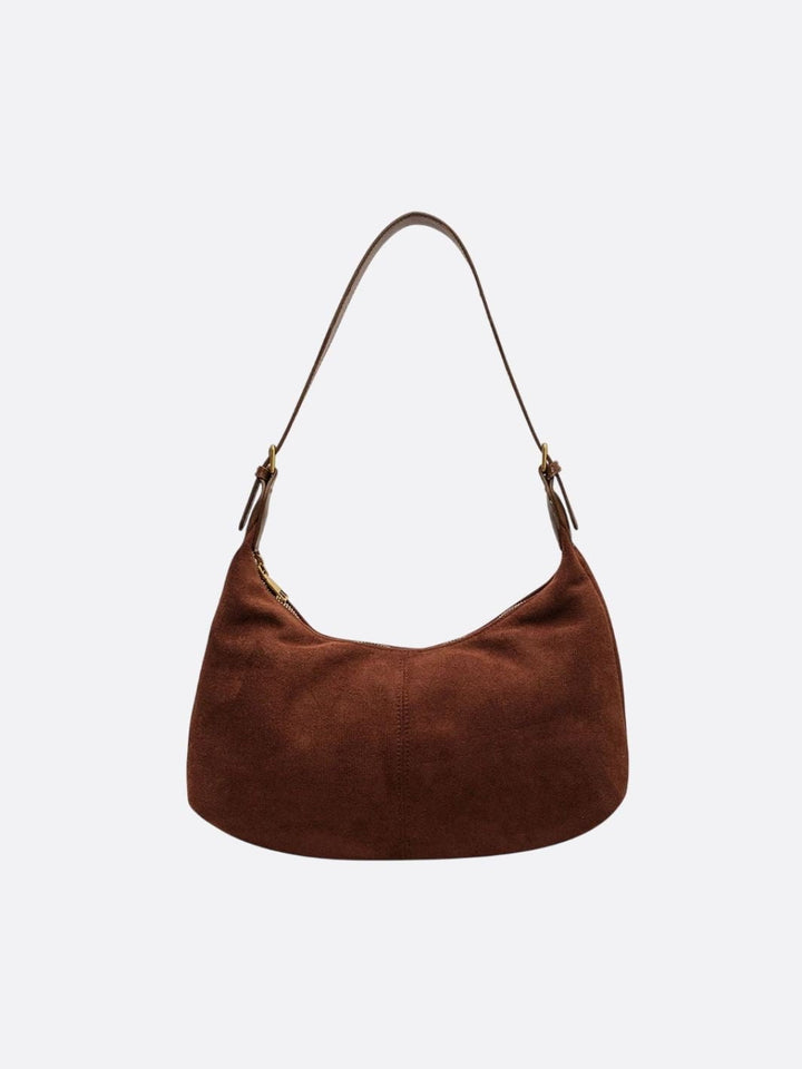 sac bandoulière velours marron