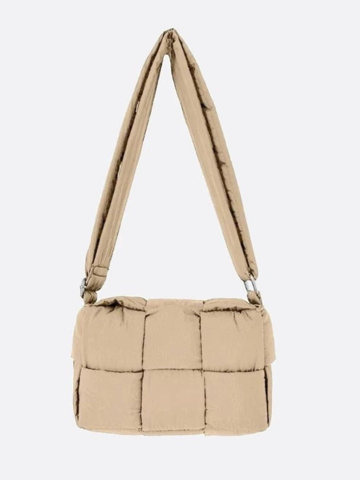 Sac bandoulière matelassé beige