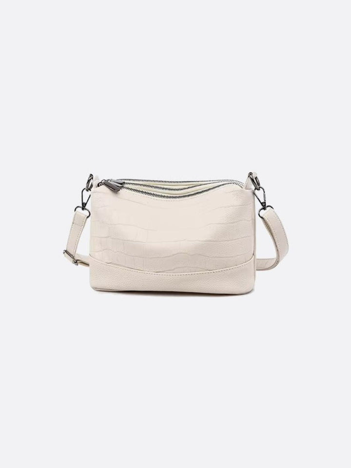 Sac bandoulière multipoches blanc