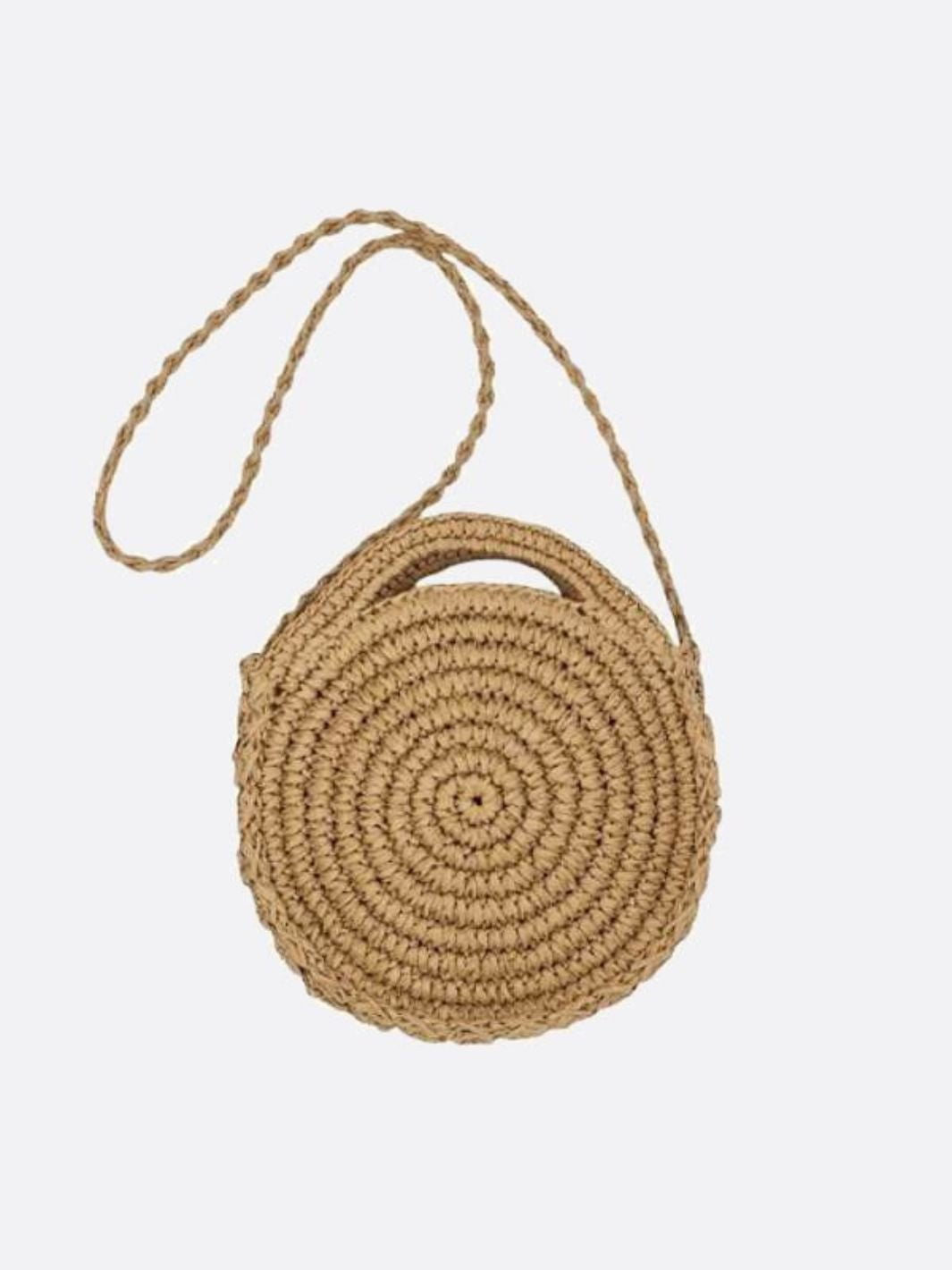 Straw shoulder bag