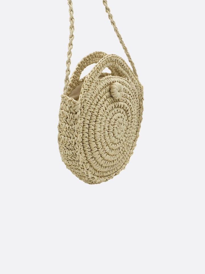 Straw shoulder bag