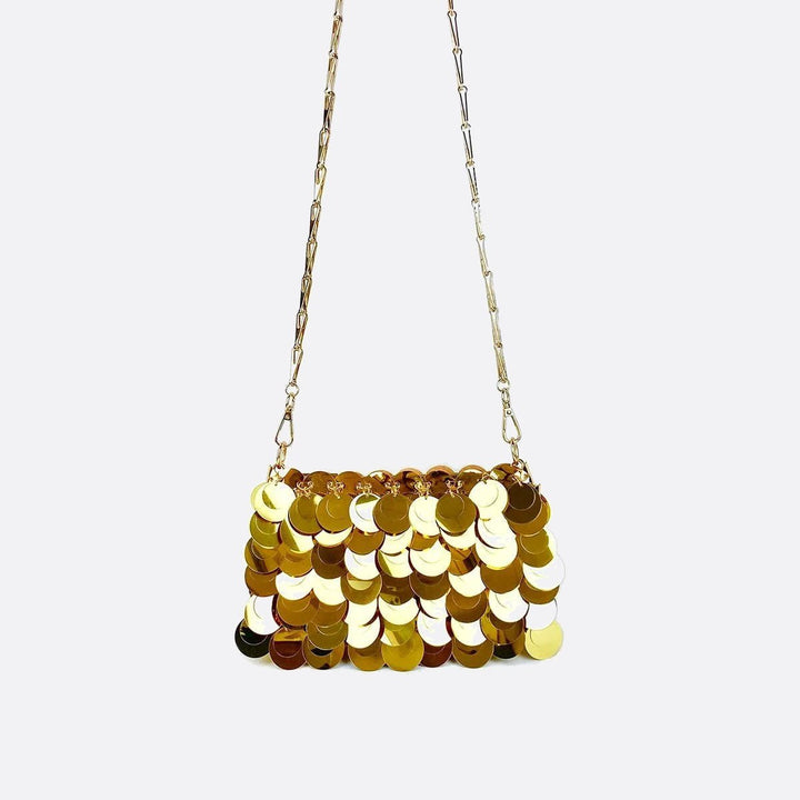 sac sequin doré