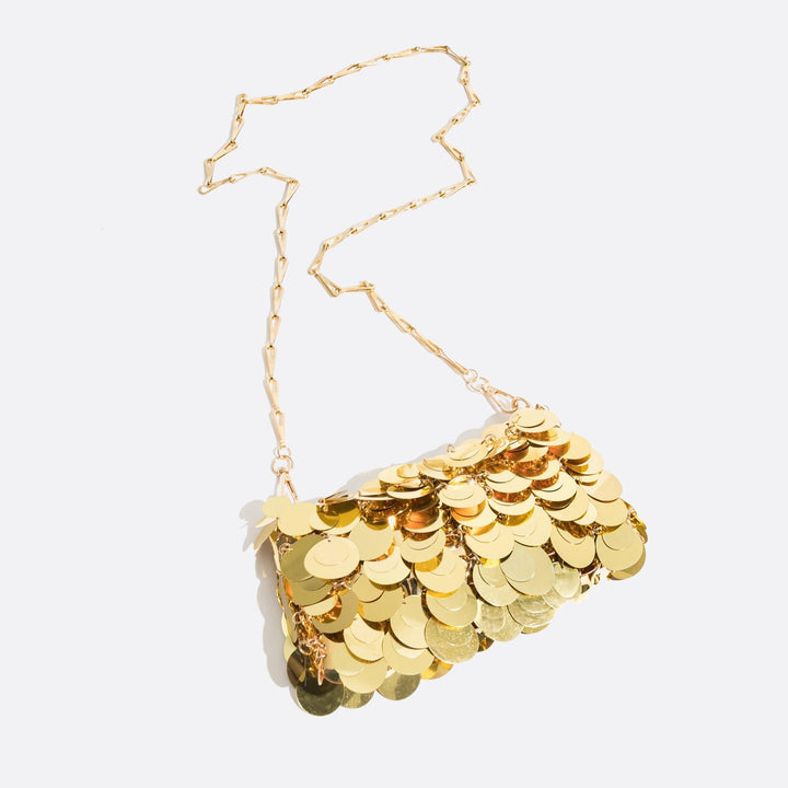 Gold Sequin Shoulder Bag