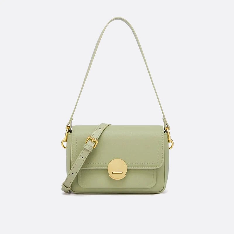 sac bandoulière vert cuir