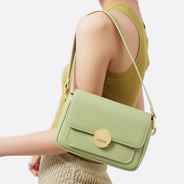 sac cuir vert