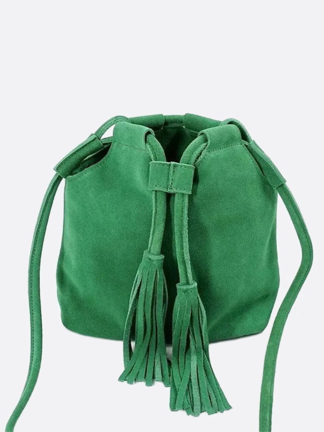 Sac bourse daim vert