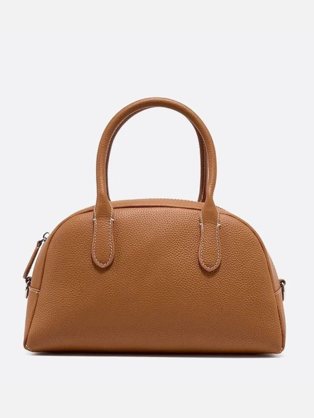 sac bowling cuir camel