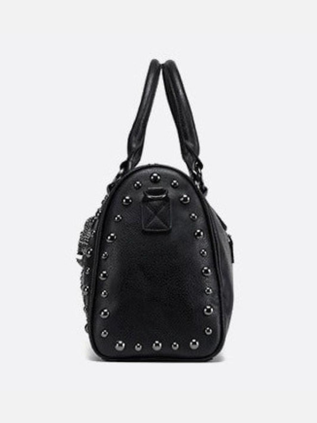 Black studded bowling bag