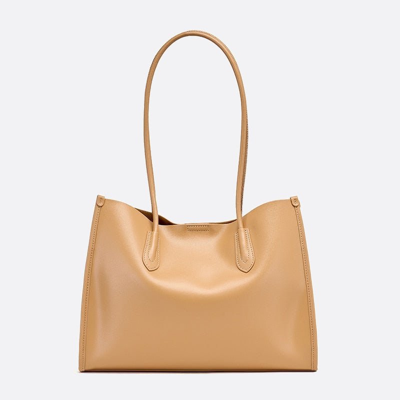 sac cabas cuir véritable camel