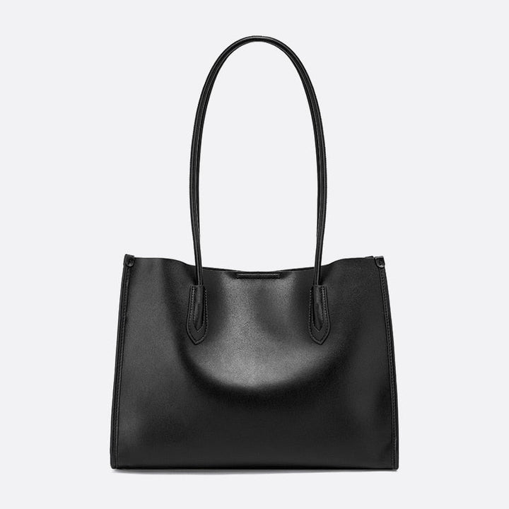 sac cabas cuir véritable noir