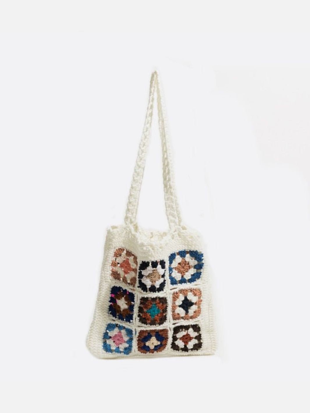 Sac cabas coton et crochet blanc