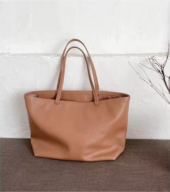 sac cabas cuir beige fermeture eclair