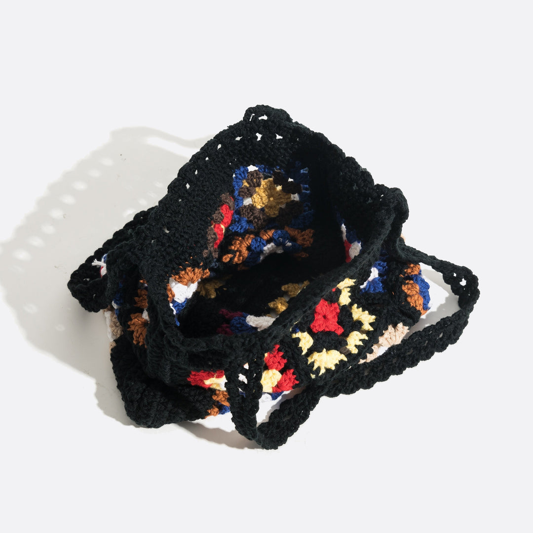 Crochet cotton tote bag