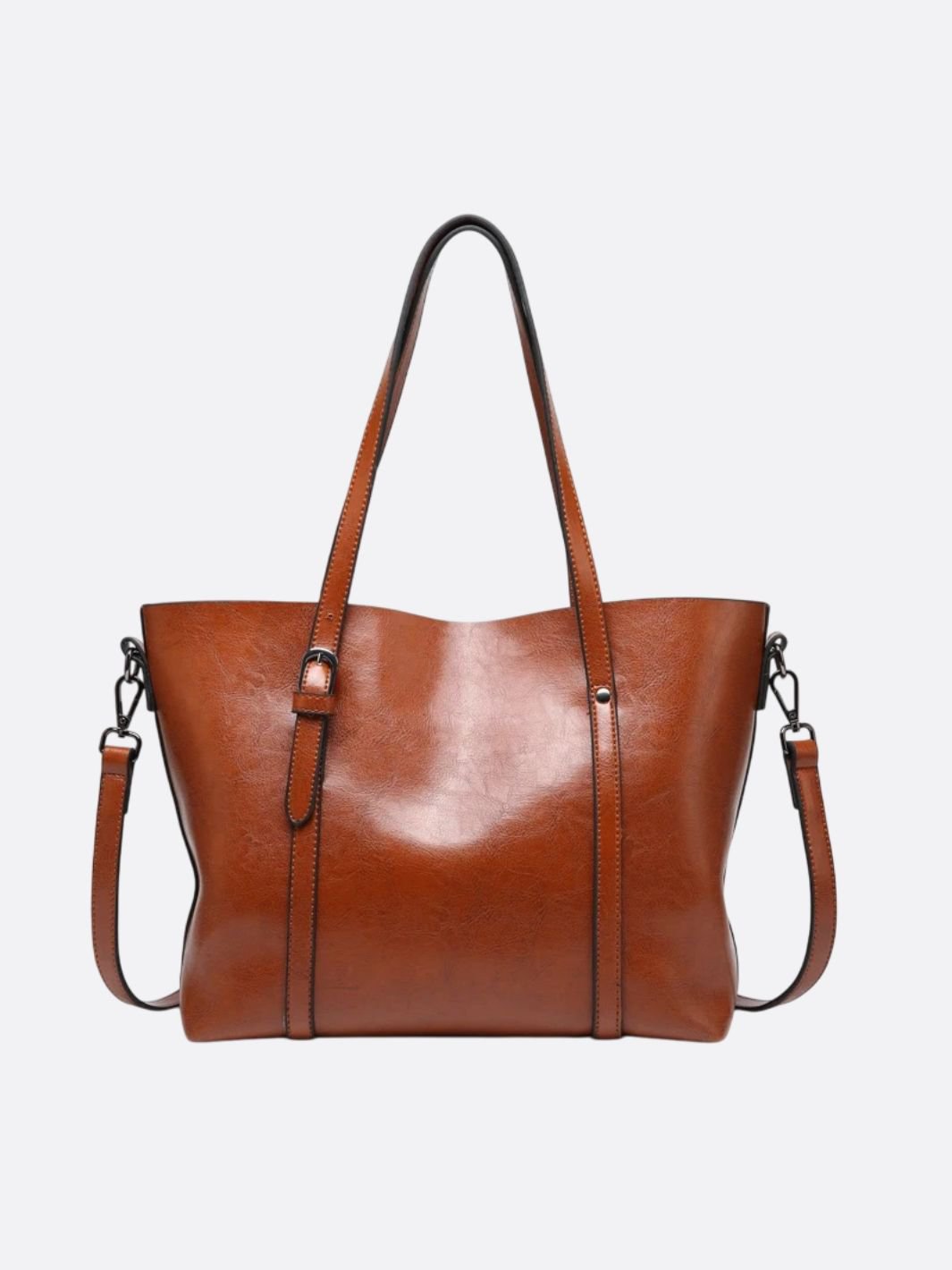 Leather tote bag