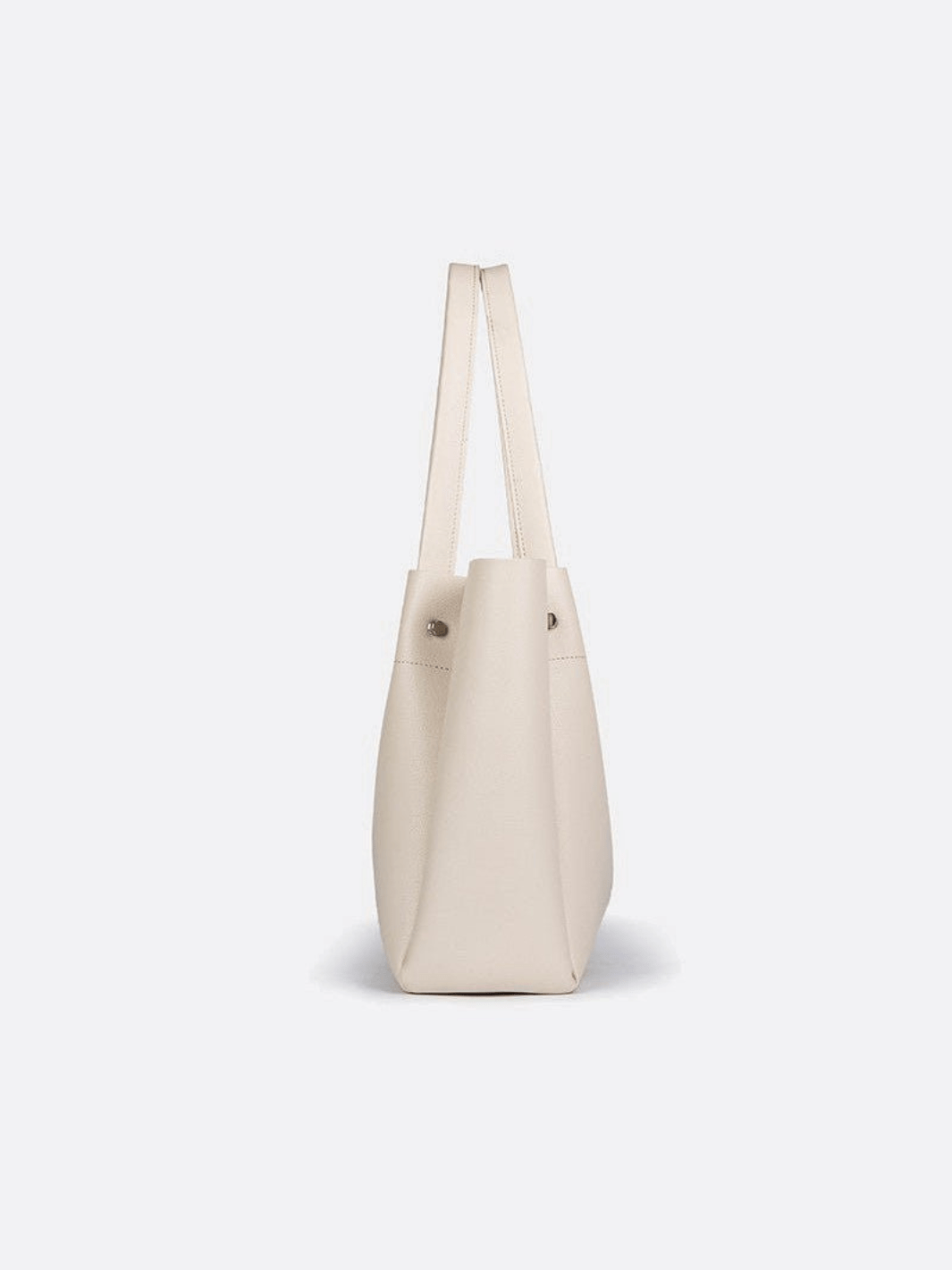 White leather tote bag