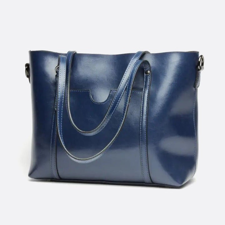 sac cabas cuir bleu