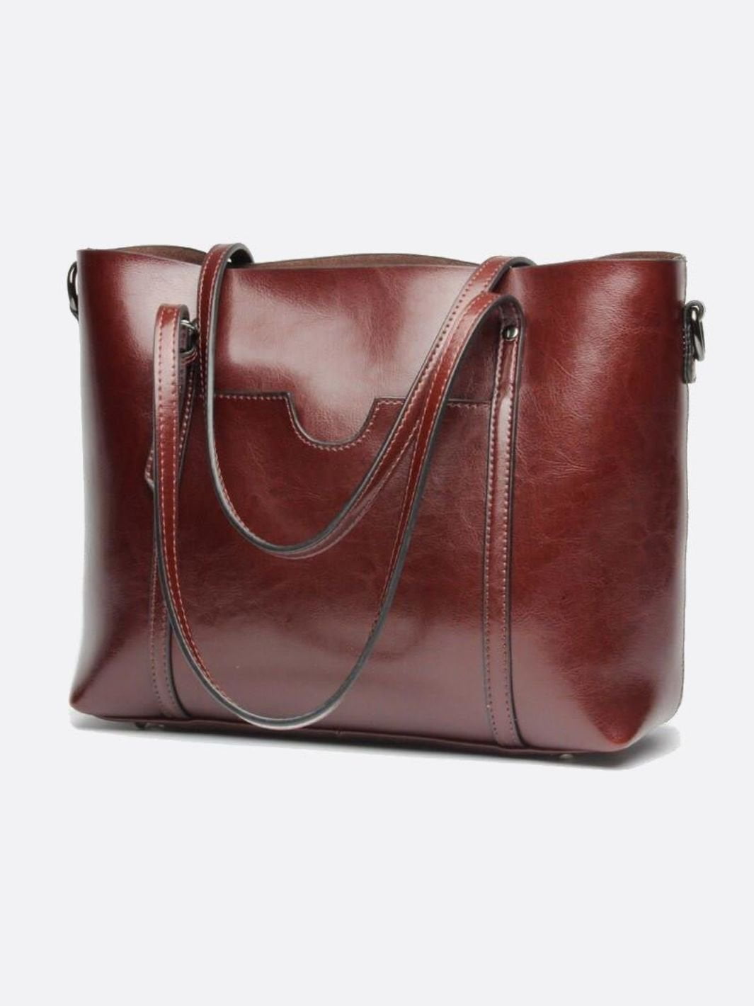 sac cabas cuir bordeaux