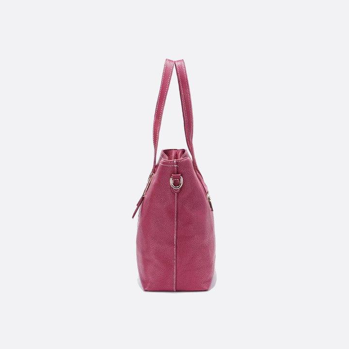 Grained leather tote bag