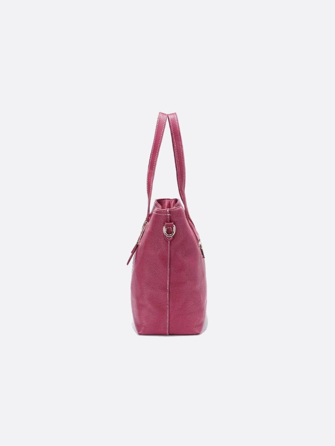 Bolso tote de piel granulada