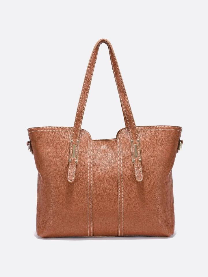 sac cabas cuir grainé camel