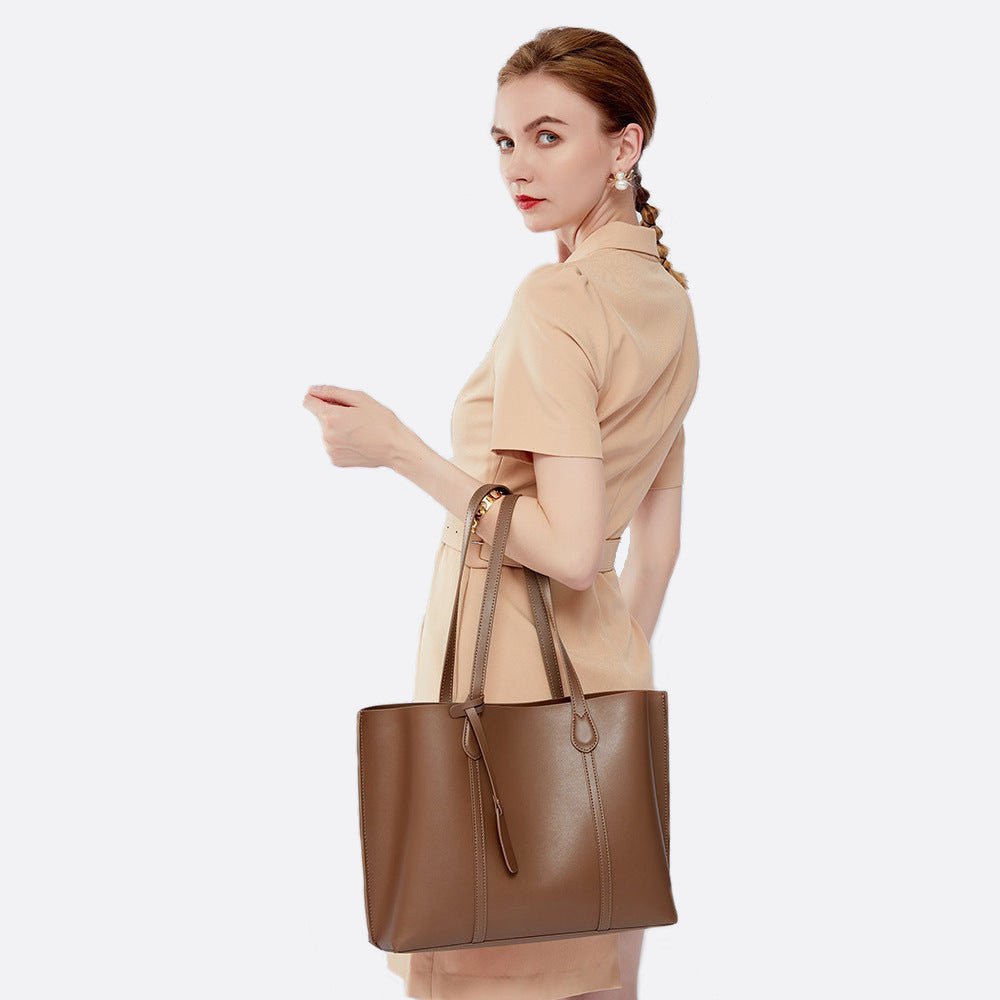 sac cabas cuir lisse femme