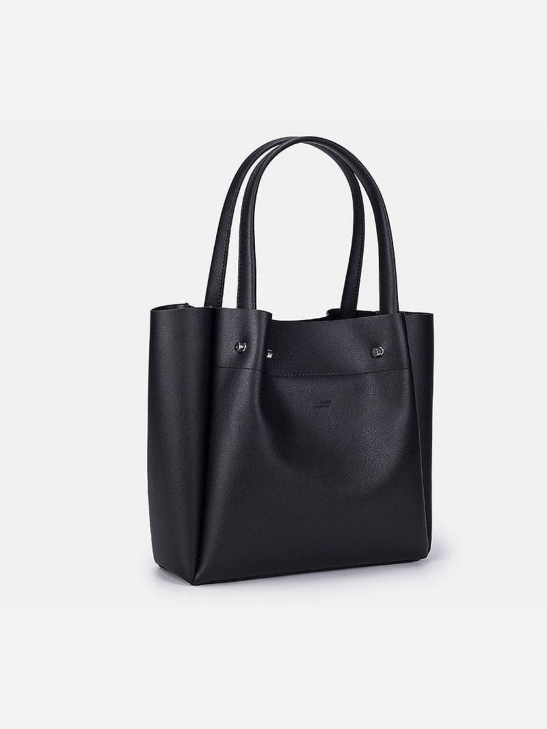 sac cabas noir cuir