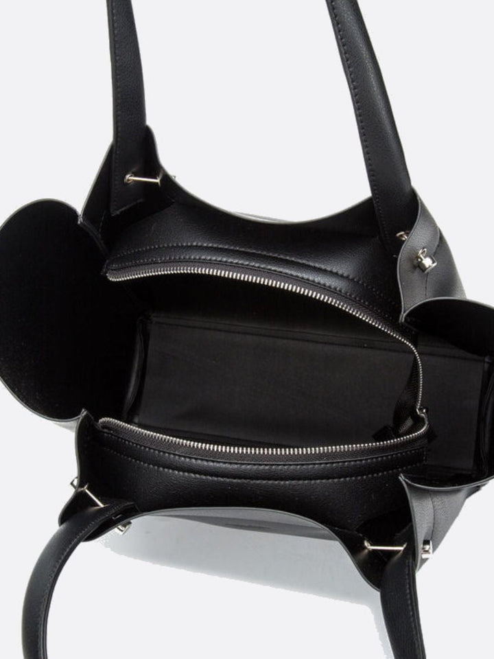 Sac cabas en cuir noir