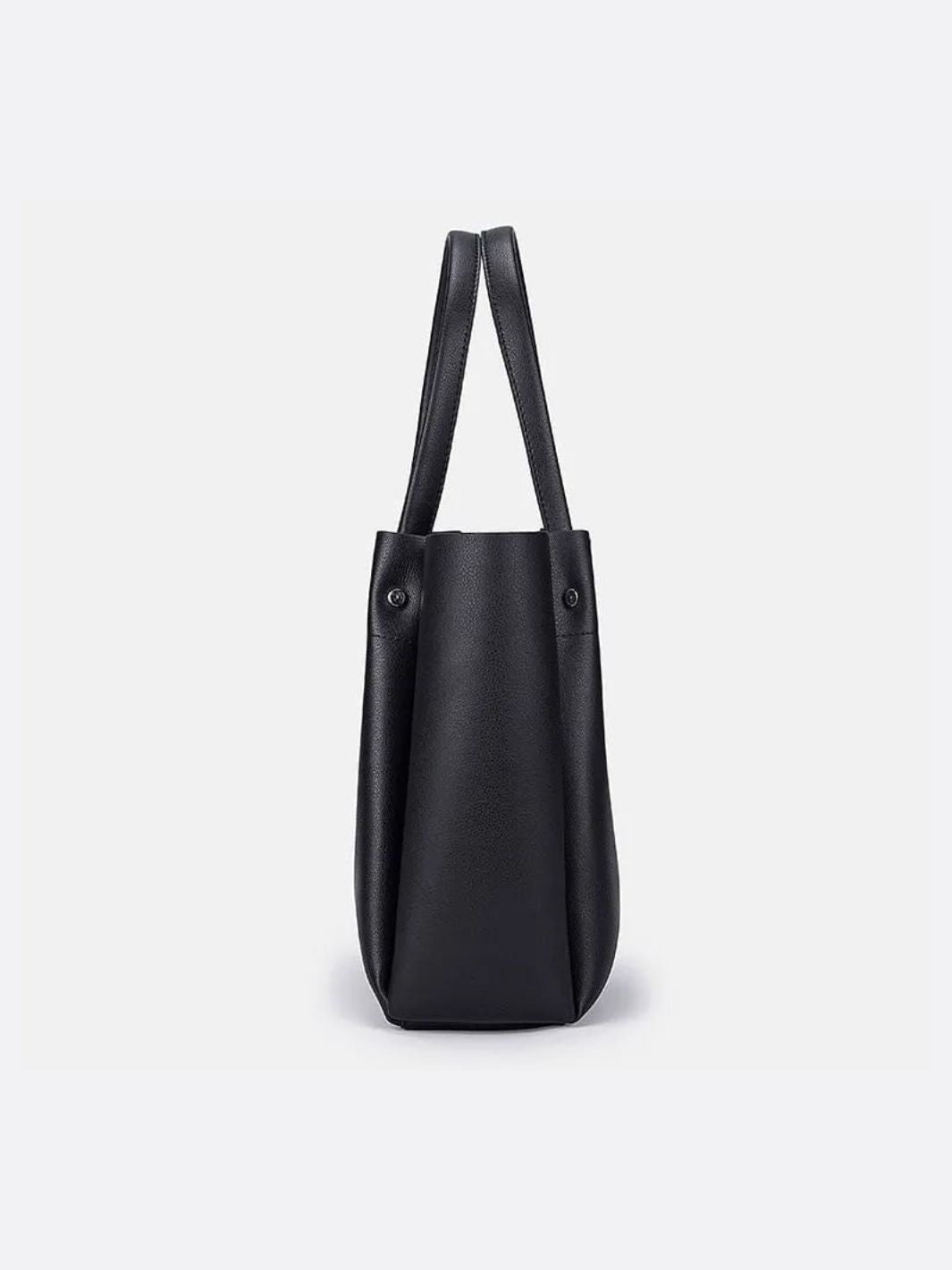 Sac cabas en cuir noir