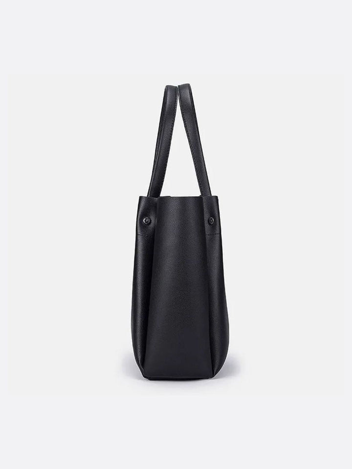 Bolso tote de cuero negro